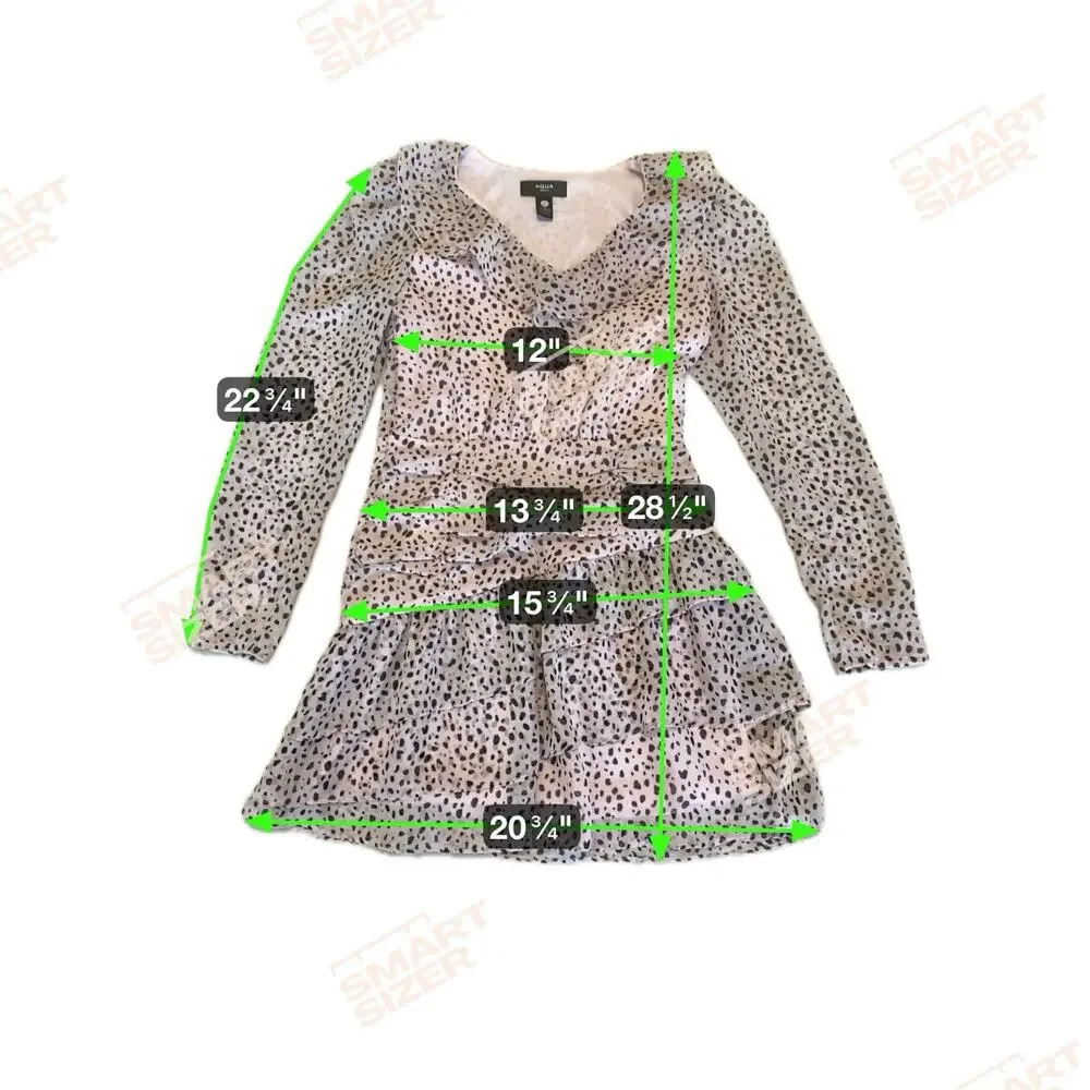 Aqua Girls Asymmetrical Ruffle Dress Pink/Black Size M (9/10) animal print